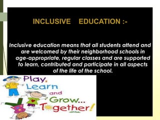 BARRIERS AND BENEFITS OF INCLUSIVE EDUCATION | PPTX