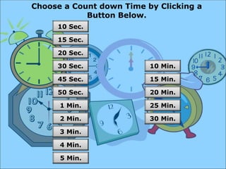 Countdown Timer With Task Interactive Countdown Timer with Multiple Time Options and Visual ...