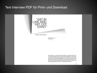 Text Interview PDF für Print- und Download
 