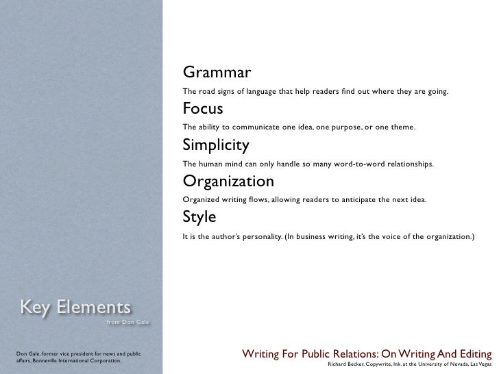 Writing and editing