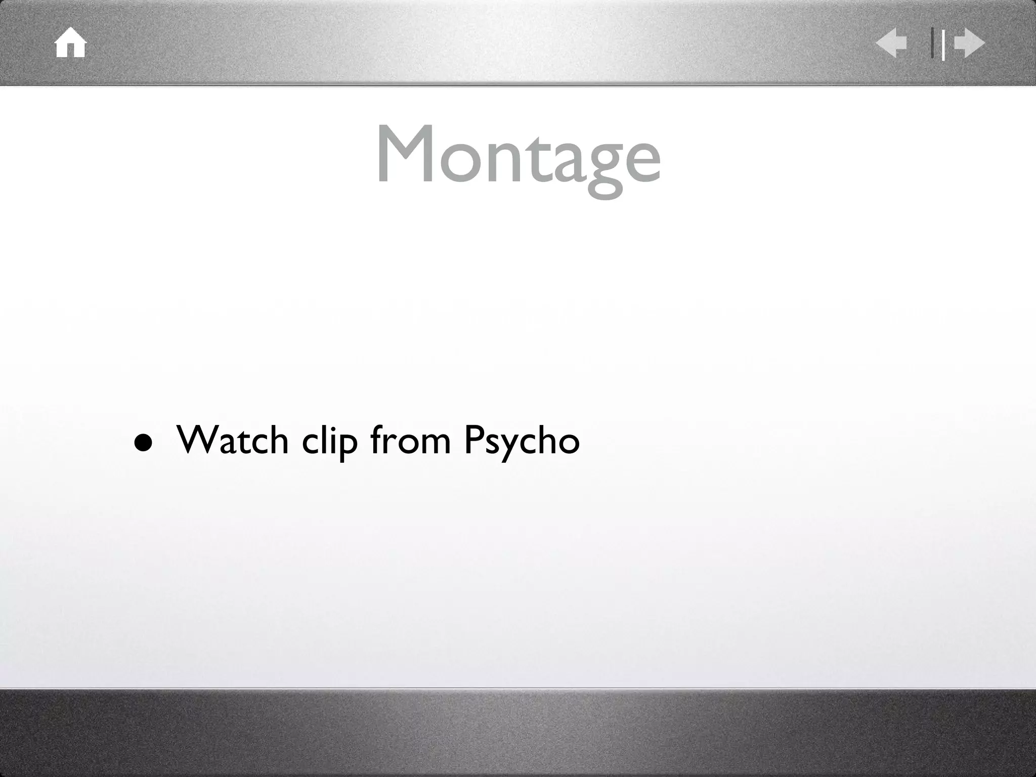 Montage Watch clip from Psycho 