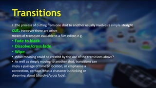 Introduction to Media Studies: Editing | PPTX