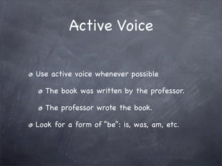 Editing and Revision