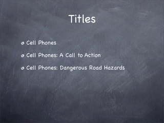 Editing and Revision