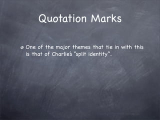 Editing and Revision