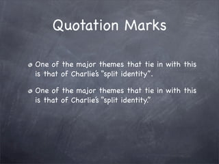 Editing and Revision