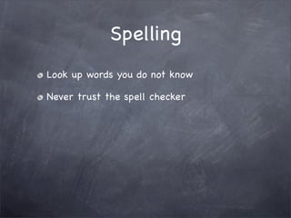 Editing and Revision