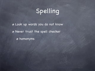 Editing and Revision