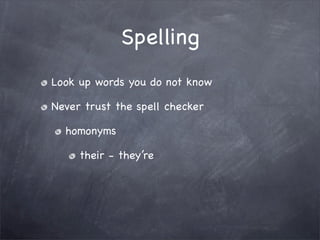 Editing and Revision