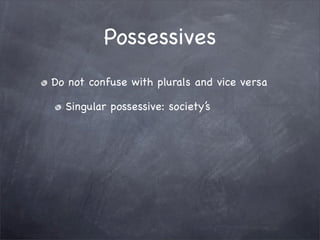 Editing and Revision