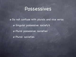 Editing and Revision