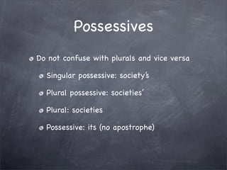 Editing and Revision