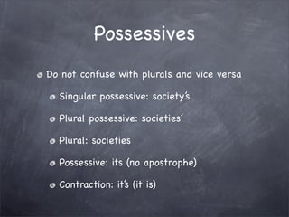 Editing and Revision