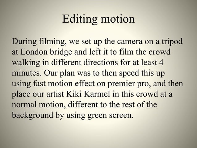 Editing Analysis Ppt