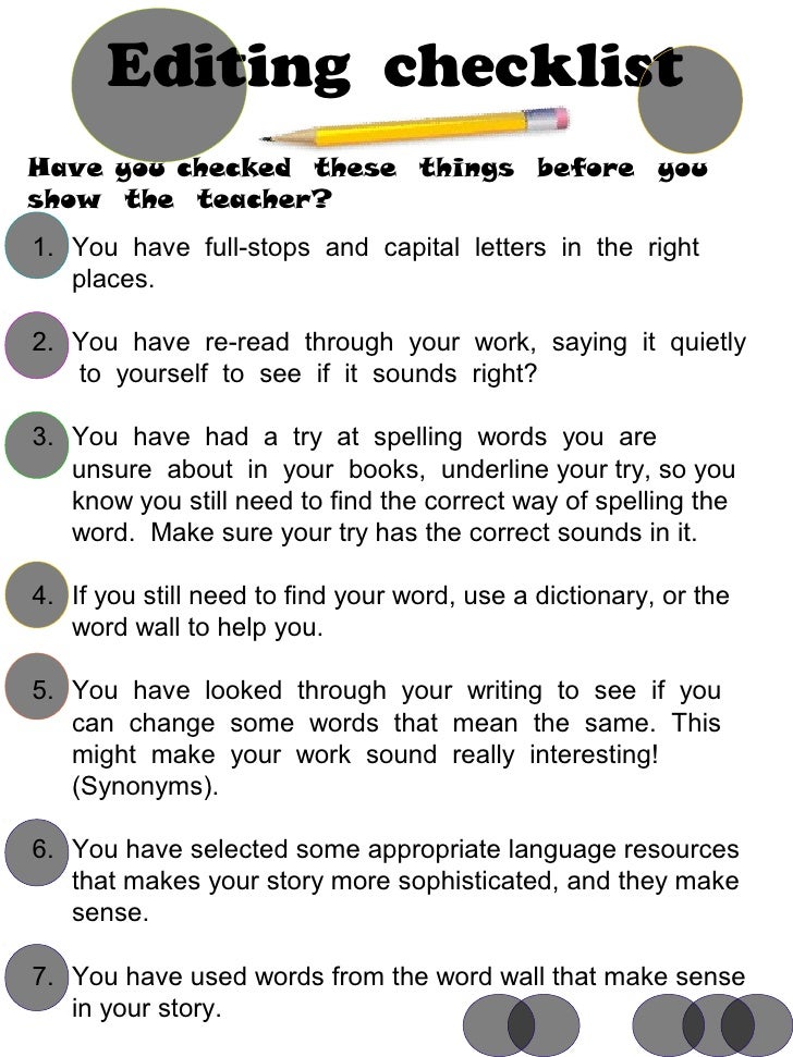Editing checklist 2012