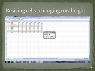 Editing in ms excel | PPTX