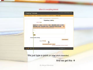 When it is everything deleted:




We just type a point (or other short character)

                                      And we get this
             By Maryel Mendiola
 