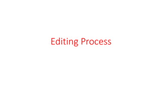 Editing Process
 
