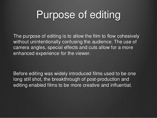 editing techniques discontinuity editing