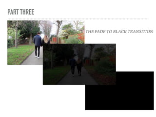 PART THREE
THE FADE TO BLACK TRANSITION
 