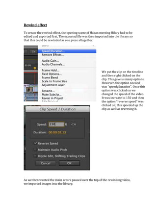 Rewind File Editing the music video | PDF