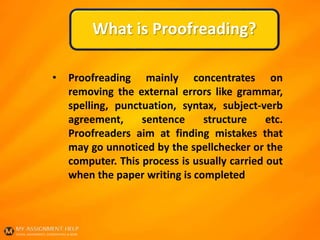 What is Proofreading? | PPTX