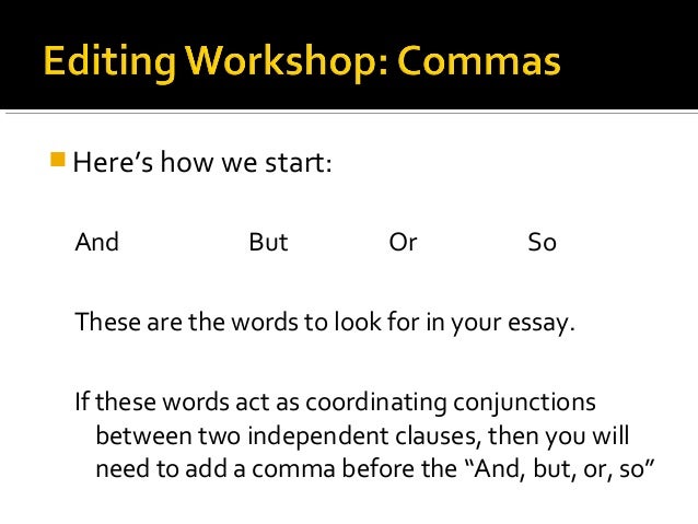 Correctly Using Commas