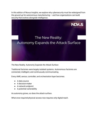 Cybersecurity Challenges and Solutions in Autonomous Factories | PDF