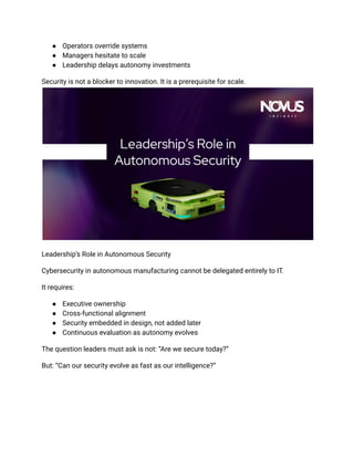 Cybersecurity Challenges and Solutions in Autonomous Factories | PDF