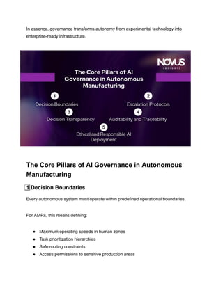 AI Governance Frameworks for Scalable Autonomous Manufacturing Safety ...
