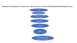 AUTOCOIDS :HISTAMINE BRADYKININ LIPID-DERIVED AUTACOIDS: EICOSANOIDS ...