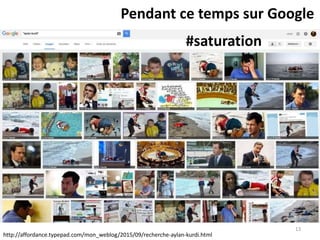 http://affordance.typepad.com/mon_weblog/2015/09/recherche-aylan-kurdi.html
13
Pendant ce temps sur Google
#saturation
 