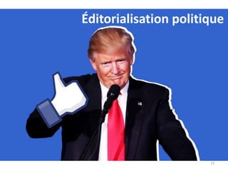 23
Éditorialisation politique
 