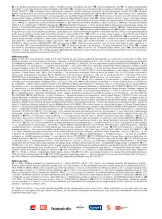 92 « Les médias réinventent leur business model », Jean-Pierre Borloo, Journalistes, juin 2016, 96 horizonsmediatiques.fr, DR, 99 « Legrand bouleversement
des médias ? » par Julien Kostreche, Ouest Media/ab, 23/03/2017, 100 « Pourquoi et comment j'ai créé un canular sur Wikipédia », par Pierre Barthélémy, Le
Monde, 12/02/2017, 108 « Voyage en France » par Benjamin Lauterbach, Oie Zeit, Hambourg, publié dans Courrierinternational, 28 juillet 20 16, 112 « M onsieur
Ibrahim et les fleurs du Coran » par Eric-Emmanuel Schmitt, 2001. Avec l'aimable autorisation des Éditions Albin M ichel, 113 « Dessin dans le ciel », Claude Roy,
116 « Et si je pouvais remonter le temps? », 2corsesauQuebec.com par Elodie Poggi, 20/10/2014, 124 « Bookcrossing : un inconnu vous offre des livres », Claire
Teysserre-Orion, Kaizen, 27/09/2016, 129 Coll. Fortunio, Éditionsde Fallois © M arcel Pagnol, 2004, 131 « Demain Genève - Le Film », auteur l'Association Demain
Genève/wemakeit.com, 132 « Pour l'environnement, végétalisons nos toits !. Road trip écolo en Suisse romande » par Jonas Schneiter, GH//Lausanne-Cités, 5 juillet
20 17, 138 (bd)« La plante verte, nouvel animal de compagnie ? » par Valérie de Saint-Pierre, Madame, Le Figaro, 23/06/2017, 138 (bg) « Nos geste écocitoyens
suffiront-ils ? », S
ylvia Revello, 31/0 1
/ 2017, letemps.ch, 140 20Minutes/Fabrice Pouliquen, « A Paris, Les Green Birds se retroussent les manches pour nettoyer nos
trottoirs », http://www.20minutes.fr/ paris/179 1395-20160222-video-paris-green-bird-retroussent-manches-nettoyer-trottoirs, 145 (hd) « Outigs Project. Déplacer
les musées dans votre rue » par Vidos, 19/ 10/2014, www.street-art-avenue.com, 145 (hg) www.bruxelles.be/parcours-bd, 146 Le guide « Genre & espace public :
les quest ions à se poser et les indicateurs pertinents à construire pour un environnement urbain égalitaire » de la Mairie de Paris. Voir sur : www.paris.fr/actualites/
la-ville-de-paris-devoile-le-premier-guide-referentiel-sur-le-genre-l-espace-public-41 38, 149 « Street art à Paris, suivez le guide », Alexis Perché publié dans Le
M onde, 23/03/ 2017, 156 Loredana Hoza, Université de Bourgogne, 161 « La philo au bac, fantasmes et réalité », Afp, &'06/2016, 164 « Certains jouent de la
guitare, moi je contribue à Wikipédia », Julien Duriez, www.la-croix.com, 14/07/ 20 16, 172 « Paresse Café : deux Françaises ont fait le pari d'apprendre la paresse
aux A méricains » par Marine M asson, Le Figaro, 30/07/ 2014, 176 « CHU de Liège : des « t-shirts connectés » au service de la santé » par M ichel Gretry, RTBF,
24/04/2017, «T
exte d'archives SONUMA-RTBF», 179 www.w escape.fr, 180 « Mast erGames ou comment rester en bonne santé grâce au sport », posté par G.
le 2 novembre 2011 , www.lemeilleurdelhomme.com, DR, 188 « La Patrie d'un écrivain, c'est sa langue », Courrier international, 10 juin 2009, 192 «Le guide
tout terrain du photographe voyageur» par M ichael Freeman, Pearson, 2009, 193 « A rt et BD » de Christophe Quillien, Palette, 2015, 196 « Henri Rousseau le
Douanier », Philippe Soupault, 1927, Famille Soupault, 202 20Minutes.fr/Benjamin Chapon-http://www.20minutes.fr/culture/2070915-201705 19-nuit-musees-
comment-organisent-musees-forcer-venir-voir/23-01-2017.
Référence s Audio
pistes : 2 (13, 203) Nous remercions Nadja, 4 (15, 203) Potomak de Jean Cocteau, Gallimard, Remerciement au Comité Jean Cocteau, 6 (19, 203) « Sans
frontières, Bruxelles : Les Kots à projet qui cartonnent », T
élé matin, 11/03/ 2016/France Télévisions, 7 (21, 204) « Civilité : les bonsgestes à adopter pour l'utilisation
d'un téléphone portable », dans« La minute de formation », Actualisation T/, 4/08/2016, voir sur: https://www.youtube.com/watch?v=UrMf98gB5KA, 8 (24,
204) Programme « Le conseil santé », « Équilibrer son alimentation », avec Claire Hédon et le cardiologue nutritionniste Frédéric Saldmann, l'hôpital européen
Georges-Pompidou, à Paris, RFI, 16/03/2017, 9 (29, 204) Émission « 16 et 45 ans - La Famille », «A près de 30 ans d'écart, Félicité et Mégane se demandent
quelle place trouver au sein de leurs familles », par Caroline Gillet, France Inter, 25/ 12/2016, 11 (32, 204) André Frédérique,« Mon village » publié dans « Poésie
sournoise », Editeur Plasma, 1982, 13 (34, 204) « lnterCités », « Le numérique a transformé l'album de photos de famille », RTS, 15/ 12/2016 avec la participation
d'Irène Jonas, photographe et sociologue, 14 (36, 205) Émission « On est fait pour s'entendre », « Qui sont les grands-parents 2.0. ? » par Flavie Flament, RTL,
16/02/2016 avec la participation de Jeanne Thiriet du magazine Pleine Vie et M ijo, 15 (40,205) Programme « Le conseil santé », « Les émotions » avec Claire
Hédon et Catherine Aimelet-Périssol, médecin psychothérapeute, RFI, 14/02/2017, 16 (45, 205) Chronique « C'est mon boulot », « Après le coworking, voici le
cohoming » par Marie Bernardeau et Philippe Duport, 23/07/2017, France lnfo, 19 (48, 206) Émission « A ntjie Péyic », « Trouver un job vacances, un vrai parcours
du combattant » Catleine Gelie by Antilles T
elevision, AT/, 29/06/2016, 21 (56, 206) Programme « Reportage France », « Viemonjob.com ou comment changer
de métier en un clic », avec Marine M ielczareket ses invités Madame Beycsou, Thypanie de Malherbe et Célina Rocquet, RFI, 27/06/2017, 25 (66,207) Chronique:
« L'interview éco », « Avec BlaBlaLines, nous visons 10 millions d'utilisateurs » avec Jean Leymarie et l'intervention de Frédéric Mazzella, Président-Fondateur de
BlaBlaCar, France lnfo, 02/05/ 2017, 26 (68, 207) « Désertification des centres-villes : où sont passés les commerces? », France 2, 18/02/2017/France Télévisions,
27 (72, 208) Programme « Reportage international, Suisse : magasin gratuit pour promouvoir un mode de vie basé sur la décroissance » avec Katia Mischel,
RFI, 25/ 05/ 2017, 28 (74, 208) Émission « L'ésprit d'initiative », « La nouvelle tendance du freeganisme » par Emmanuel Moreau, 17/0 1/2016, France Inter avec
Emmanuel Moreau et Mathilde Golla, journaliste au Figarol© Mathilde Golla pour France Inter/Le Figaro, 17/01/2016, 29 (77, 208) « Les belges du but du
monde : Une Belge au Canada avec Sarah M illis », par Adrien Joveneau, Rtbf.be, mai 2017, Fichier son d'archive SONUMA-RTBF, 32 (80, 209) T
exte, musique et
réalisation : Martin Ferron, extrait de l'émission M icrophone francophone« Rémusicaliser le Monde : s'inspirer du Vanuatu, lieu du bonheur durable » par Martin
F
erron et Erika Leclerc-Marceau, émission 9, saison 6 © Martin Ferron, 2016, 33 (83,209) « Faites voyager vos histoires dans l'espace », ESA avec Thomas Pesquet,
2/06/2017, http://m.esa.int/spaceinvideos/Videos/2017/0 1/Faites_voyager_vos_histoires_dans_l_espace, ( redit ESA/NASA, 35 (88, 209) Programme « Danse des
mots », « Lingua Libre, émission spéciale Francophonie » avec Yvan A mar, RFI, 12/03/ 2017, 36 (93, 21O) « L'infobésité : le nouveau mal du siècle? », présentée par
Jean Pouly, 1
/ 07/ 201 6, RCF
, 39 (10 1,2 10) Chronique: « D'où viennent les fausses informations et comment les reconnaître? » avec Julien Moch, Estelle F
aure et
Eric Krevellec, France lnfo Junior, 20/30/2017, 40 (104,2 11 ) Programme « Journal en français facile » avec Zéphyrin Kouadio, Florent Guignard et Yvan A mar, RFI,
16/09/2017, 41 (109,211) Chronique « Nouveau Monde », « Le voyage du futur selon A ir France », Jérôme Colombain, France lnfo, 16/06/2017, 45 (11 2,2 11 )
Chronique « Quoi de neuf ? de l'émission d'Europe 1 « Bonjour », « Quelques bons plans pour préparer ses vacances », Anne LeGall, 28/03/ 2016, 49 (120, 212)
Programme « Chronique transports », « Le voyage à vélo : aventure intérieure et ouverture au monde » avec Laurent Berthault et son invite Claude M arthaler, RFI,
14/01/2017, 50 (125,212) « Pour la première fois, un papier témoigne sur ses nombreuses vies ! », Ecofolio/Citeo, 52 (127,2 13) « Conjugaisons et interrogations,
1», in « L'accent grave et l'accent aigu », Jean T
ardieu, 1986 © Éditions Gallimard, 53 (129, 213) RTS Radio Télévision Suisse - CQFD (16.02.2016) « Quand le
brouillard devient eau », entretien de Charlie Dupiot avec Aissa Derhem, président de l'association Dar Si Hmad , 55 (136, 213) Programme « Chronique des
matières premières », « Nous avons un problème de déchets plus que de ressources » avec Claire Fages, invité Eric Buffo, SMICVAL market, RFI, 28/06/20 17, 56
(141, 213) « Verbalisée pour avoir voulu donner un livre : la mairie de Paris va annuler l'amende » par Nicolas Olivier, France Bleu, 16/02/20 17, 6 1 (148, 214) « Jr,
le street art de Clichy-Montfermeil au Palais Tokyo », France 24, RFI, 7/04/2017, 62 (152,2 14) Programme « 7 milliards de voisins », « Le street art ou graffitis :
vandalisme ou véritable expression artistique? », avec Sandrine Mercier, RFI, 9/01/20 17, 63 (157,214) ldeo Prepa Concours. Nous remercions Cathy pour son
aimable autorisation, 66 (162, 2 15) « Les Mooc, qu'est-ce que c'est ? », 22/03/2016, A3CV-A 3Conseil SAS, Espace RH & Emploi, 68 (168, 216) Programme
« Danse des mots », « 50 bougies pour le BELC » avec Yvan A mar, RFI, 7/07/ 2017, 71 (173, 216) Chronique « Le kiosque de Samuel Etienne », « Les Français
consacrent moins de temps à leurs loisirs, Nouvelles J.D Salinger et des cortèges à travers toute la France » avec Elisabeth Assayg, Europe 1, 2/05/2017, 74 (177,
217) Émission « Eco 2.0 », Thème abordé « Santé : Cocilio, l'application qui facilite l'accès aux meilleurs médecins » par Bénédicte Tassart, diffusée le 21/07/ 2017
avec la participation de George Aoun, concilio.com, RTL, 76 (184, 217) Programme« Le blog de priorité santé-sports »,« Comment bien choisir son sport ? » avec
Sandrine Mercier, invité Jean-Marc Sène, RFI, 4/01/2017, 78 (189, 218) Emission « D'ici, d'Ailleurs », « A lain Mabanckou », Zoé Varier, France Inter, 24/09/2016,
79 (191,218) © « Le Pélican », Chantefables, Robert Desnos, Gründ, 1944, 81 (197,218) « La vie mode d'emploie » de Georges Pérec, © Hachette Littératures,
1978, © Librairie A rteme F
ayard, 2010, 82 (200, 219) Programme « Reportage culture », « Sortie en kiosque d'une nouvelle revue littéraire Work ln Progress »
avec Muriel Maalouf, invités Mamadou Fédior, Babacar Diop, Sonia Rolley et Elisabeth Lesne, RFI, 2/07/2017.
Référence s vidéo
v1 (16, 219) « L'habitat participatif, ça consiste en quoi ? », Axanis, 8/02/2016, v2 (36, 219) « Savoie. Une cousinade rassemble 600 personnes à la Bioll »,
France 3, Alpes. 7/05/2016/France Télévisions, v3 (49, 220) « La loi du marché » un film de Stéphane Brizé avec Vincent Lindon © 2015 NORD-OUEST FILMS -
ARTE FRANCE CINÉMA, v4 (68, 220) « Quand les gares font des affaires », France 3, 22/12/2016/France T
élévisions, vS (8 1, 220) « La langue française évolue
avec le temps », France 3, JT, 17/03/ 201 5/France T
élévisions, v6 (97,22 1) « C'est quoi une information ? », 24/11/ 2015, réalisateur Matthieu Decarli & Olivier
M arquéz, auteur Bruno Duvi.La Générale de Production, v7 (117,22 1) « Le voyage au Groenland » de Sébast ien Betbeder, 2016/Ufo Productions, v8 (131, 221)
« Demain » de Mélanie Laurent et Cyril Dion, MoveMovie, 201 5, v9 (148, 221) « Découvrez la vidéo Mapping avec B71 », 2/02/2017, Moovizz.be, v10 (165, 222)
« W ikipédia pourquoi 7 Quand et comment utiliser W ikipédia? », Bibliothèques du Réseau de l'Université du Québec, 22/12/2010/Université du Québec, v11
(180,222) « Les Français aiment la course à pied », France 3, 1/04/2016/France Télévisions, v12 (193,222) « Festival de BD d'Angoulême : Valérian et Laureline
sous les projecteurs », JT France 3, 27/01/2017/France T
élévisions, avec l'autorisation de Europacorp pour les images extraites du film « Valérian et la Cité des mille
planètes », réalisé par Luc Besson, 2016.
DR : Malgré nos efforts, il nous a été impossible de joindre certains photographes ou leurs ayants droit, certains producteurs ou leurs ayants droit ainsi que
les éditeurs ou leurs ayants droit pour certains documents, afin de solliciter l'autorisation de reproduct ion, mais nous avons naturellement réservé en notre
comptabilité des droits usuels.
franceinfo •i·iMii
··•·.
·•··.
··•·.
......
··•··
r.!"ll'!!I- -
Mlliil~"
 