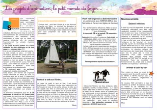 Les      résidents                                                                   Flash mob organisé au fjt Embarcadère                  Nouveaux projets:
                           s’impliquent dans        L’accueil des nouveaux résidents                             en partenariat avec l’ORPAN (Office des
                           cette commission
                           et deux membres                                                                      Retraités et Personnes Agées de Nantes)                           Devenir référent
                                                     Chaque mois , vous êtes conviés à un pot d’accueil
                           du        conseil        organisé par Marc. Le prochain se déroulera le
                           d’adm inistra tion,      07/09 à 20H30. C’est un moment festif, un lieu de            Pour les Rencontres d'Automne, l'Office se lance      A partir du mois de septembre, en tant que
                           soutiennent       les    rencontres et d’échanges. Cette soirée est l’occasion        un défi en organisant un FLASH MOB DANS LA            résident(e) référent(e), vous êtes un(e)
                           i n i t i a t i v e s    pour vous d’exprimer vos envies en terme                                    VILLE DE NANTES                        résident(e) investi(e) d’une responsabilité
collectives. Elle favorise la mise en commun        d’animation.                                                 le mercredi 16 et le samedi 19 novembre               dans le sens où il vous incombe d’assurer
des expériences, des connaissances et des                                                                                          2011                                une fonction de veille dans l’enceinte de la
compétences des résidents. Cette                                                                                flashmob se traduit en français par foule éclair1 ou   résidence le Week-end. et/ou d’animer
commission a aussi mis en place un                                                                                 mobilisation éclair, est le rassemblement d’un      l’espace Bar le mercredi ou le jeudi.
système d’entraide afin de soutenir                                                                                groupe de personnes dans un lieu public pour y      Il s’agit en effet pour vous d’être attentif à
financièrement les projets d’actions                                                                              effectuer des actions convenues d’avance, avant      l’ambiance et de favoriser un climat
individuelles.                                                                                                               de se disperser rapidement                agréable. Le titre de résident(e) référent(e)
« J’ai envie de faire profiter aux autres                                                                         Ce flash mob sera un rassemblement dansé par         devient effectif dès lors ou vous aurez suivi
résidents de mon expérience et de mon                                                                             300 à 500 participants et ce, en plein air !. Pour   une formation courte dispensée par l’équipe
savoir .»... comment faire ???.                                                                                   réussir ce défi encadré par la chorégraphe Anne      d’animation. Un planning mensuel des
Si tu as une idée géniale, originale, superbe...                                                                   REYMANN, nous avons besoin de vous et nous          permanences des résident(e)s référent(e)s
ou très simple, tu peux , à l’aide de                                                                           vous invitons dès septembre à venir nous rejoindre     sera mis en place dès le mois de
l’animateur, formuler ton projet personnel                                                                           aux différents ateliers mis en place sur les      septembre.       Pour    cette    contribution
ou collectif. Ton dossier sera soumis aux                                                                                             quartiers.                       bénévole, deux chèques repas sont
membres de la commission, commission qui                                                                                                                               attribués par jour, pour un samedi ou un
validera ou non ton projet. Tu peux ainsi                                                                                                                              dimanche. Toute les modalités de
recevoir un financement ( sous forme de                                                                             Renseignements auprès des animateurs               fonctionnement du projet sont à présent
dons) pour mettre en oeuvre ton action                                                                                                                                 affichées sur le panneau « Animation ».
d’animation et bénéficier            d’une aide
technique et/ou professionnelle.                                                                                                                                              Animer le coin du bar
« Et comment peut - on participer
activement à cette commission? »
C’est simple, une réunion est organisée                                                                                                                                Pour mettre en place ce projet, je
chaque Mercredi en début de mois. La                                                                                                                                   propose à partir du jeudi 8 septembre
prochaine aura lieu le jeudi 15 septembre,                                                                                                                             de 18h00 à 19h45 d’animer avec un
tous les résidents sont cordialement invités                                                                                                                           résident la Cafétéria… Organisation et
et toutes les idées ou propositions de             Sortie à la voile sur l’Erdre...                                                                                    service de ce nouveau bar.
projets sont soumises aux membres de la
commission.... après discussion et échanges        Un rayon de soleil, le vent se lève, il est temps                                                                   Ce nouveau RDV permettra à tous les
d’idées diverses et variées. Mais, tu peux         d’embarquer ! Quelques minutes pour apprendre les                                                                   résidents de profiter de boissons chaudes
                                                                                                                « Découvrez Nantes, ses lieux pratiques, utiles,       ou froides et de friandises qui les
venir aussi en simple observateur et               techniques de base de ces petits bateaux à voiles que        agréables, cachés, incontournables… » , « pique
simplement t’intéresser aux projets en             l’on appelle des 420 et c’est parti pour une petite                                                                 accompagnent… Amer... défiants toute
                                                                                                                                                                          Sortie à la des prix
                                                                                                                niquer, aller boire un verre au hangar à bananes       concurrence.!!!. Par la suite, la Cafet du FJT
cours.                                             course improvisée ! Tous alignés sur la ligne de départ,     et visiter l’île de Nantes, entrer au château pour
La prochaine commission aura lieu le 15            le coup de feu est envoyé. La bataille se fait rude, les                                                            pourra être animé par un ou plusieurs
                                                                                                                une promenade ou une animation, découvrir les          résidents le mercredi et le jeudi de 18h30 à
septembre à 20h30 au FJT Grand Voile.              bateaux se suivent, se frôlent, se dépassent. Qu’importe     petits théâtres et salles de concerts, mieux se
Les projets en cours sur les 4 structures          de gagner (enfin un peu quand même...!). La vitesse, le                                                             22h00. Un chèque repas est attribué par
                                                                                                                repérer et explorer les lieux cachés et connus         soirée et par personne pour ce travail
(FJT grand Voile, Embarcadère, Océane,             frôlement de l’eau, les sensations de liberté, le plaisir,   des nantais… plus d’infos avec Karine, votre guide.
Service Passerelle) sont: Un projet                tout était au RDV ! Et tout ça suivi d’un petit                                                                     bénévole.
                                                                                                                Les Vadrouilles : pour sortir et découvrir
« Découverte d’un Pays » sur le FJT                barbecue comme on les aime sur les bords de l’Erdre.         ensemble » Les vadrouilles nantaises, le 20
Embarcadère et un projet AFPS. Une soirée                                                                                                                              Marc
                                                                                                                septembre à 20h30 avec karine.
Antillaise présentée par le FJT Grand Voile.                                                          Denis
 