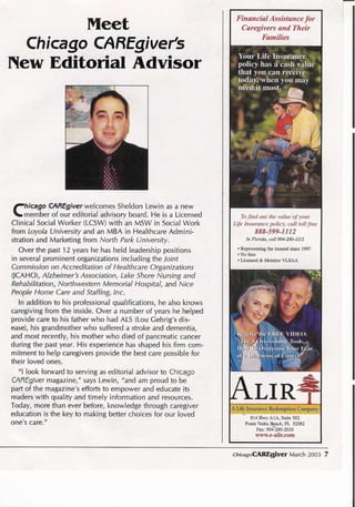 Editor  Chicago Caregiver    Magazine