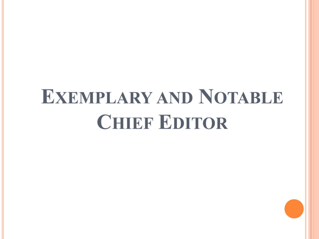 Editor in-chief | PPT