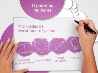 O poder às
        mulheres


Prioridades de
investimento/gastos
 