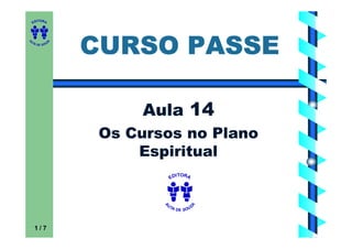 ITORA
    ED




UT

              A
                  CURSO PASSE
A




  A D E S OU Z




                       Aula 14
                   Os Cursos no Plano
                       Espiritual
                                I TORA
                              ED




                          UT
                                         A
                          A




                            A D E S OU Z




    1/7
 