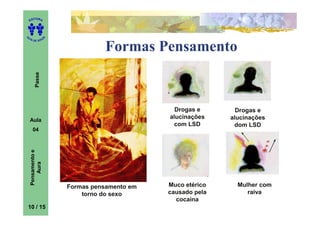 ITORA
    ED




UT

                   A
A




  A D E S OU Z



                                  Formas Pensamento
        Passe




                                                Drogas e       Drogas e
    Aula
                                              alucinações    alucinações
                                               com LSD        dom LSD
      04
    Pensamento e
        Aura




                       Formas pensamento em   Muco etérico     Mulher com
                           torno do sexo      causado pela        raiva
                                                cocaina
10 / 15
 