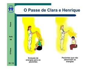 ITORA
    ED




UT

               A
                   O Passe de Clara e Henrique
A




  A D E S OU Z
     Passe




    Aula
     06
     O Passe




                      Emissão de       Pacientes que não
                    energias para os     absorviam as
                       pacientes           energias
10 / 12
 