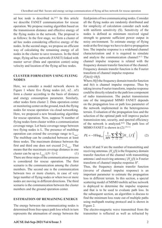 Secure and Energy Savings Communication of Flying Ad Hoc Network for ...