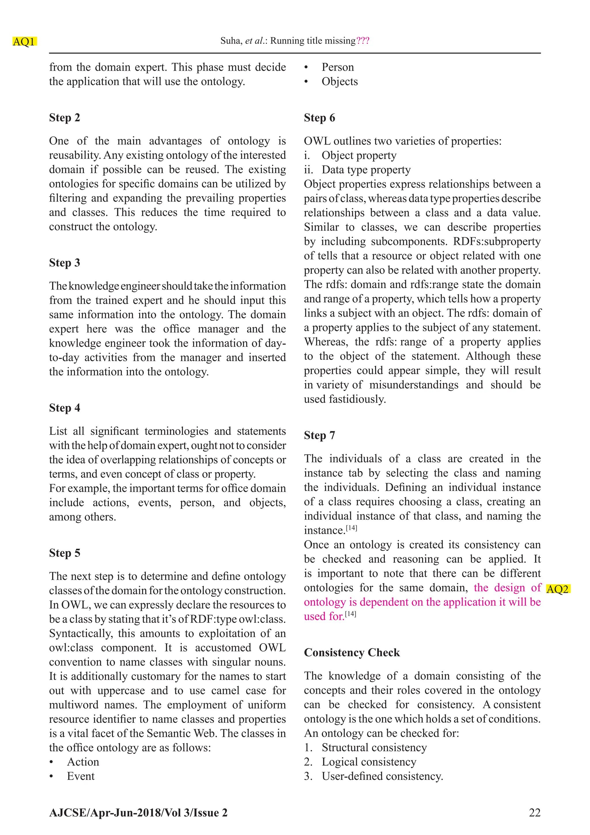 Constructing an office domain ontology using knowledge engineering