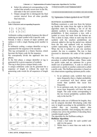 Implementation of Lossless Compression Algorithms for Text Data | PDF