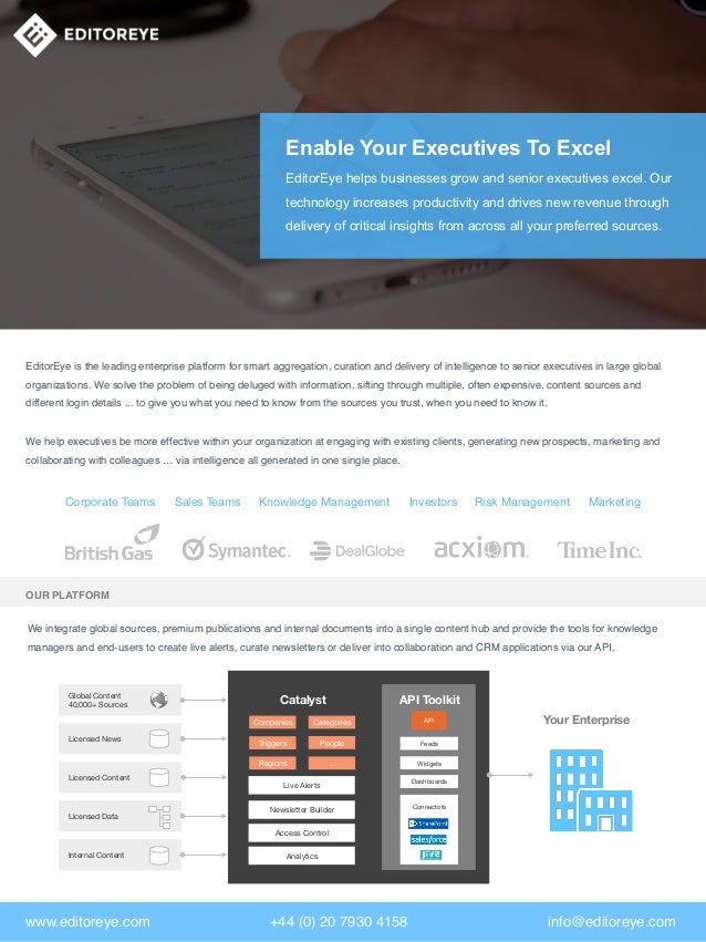 EditorEye Catalyst Platform Fact Sheet