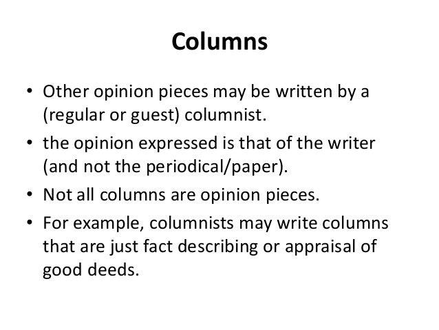 How to write an editorial or opinion piece