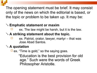 EDITORIAL tips and guidelines for students | PPTX