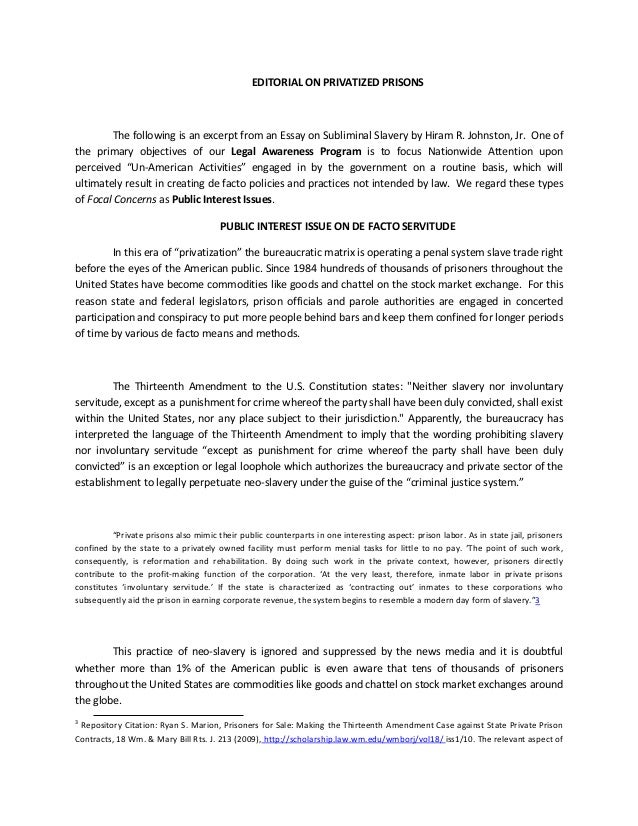 Prison essay