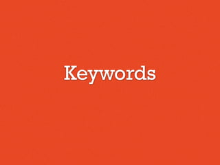 Keywords
 