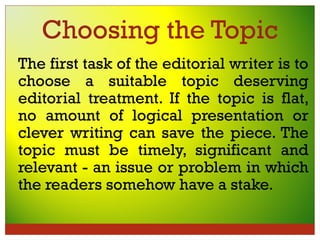 Comprehensive Guide to Writing Effective Editorials for Newspapers | PPT
